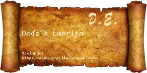 Deák Emerita névjegykártya